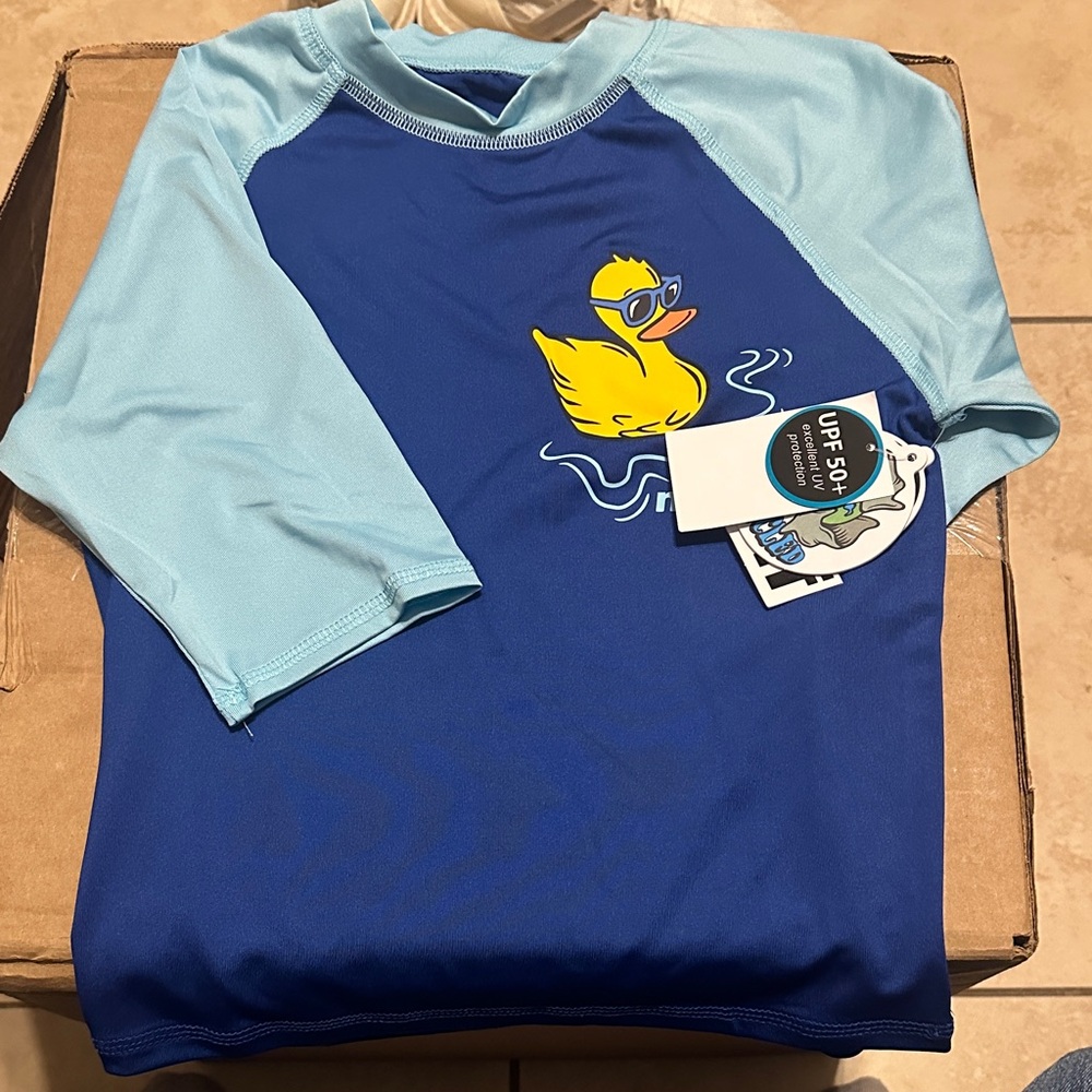 Neff Kids Blue and Light Blue Duck Rashguard